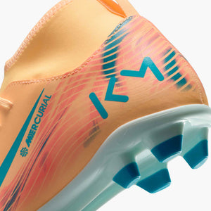 NIKE JR ZM SUPERFLY 10 CLUB FG MBAPPE MELON TINT/IGLOO