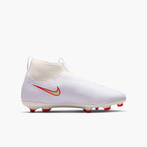 NIKE JR ZM SUPERFLY 11 ACADEMY FG WHITE/BRIGHT CRIMSON