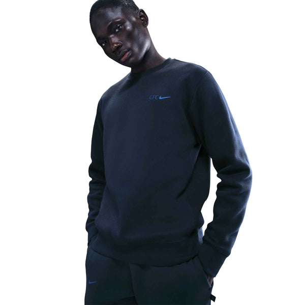 NIKE CHELSEA 25-26 CLUB FLEECE SWEATER OBSIDIAN/RUSH BLUE