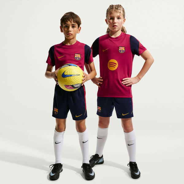 NIKE JR BARCELONA 26-27 STRIKE SHORT BLACKENED BLUE/NOBLE RED