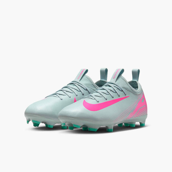 NIKE JR ZM VAPOR 16 ACADEMY FG OCEAN CUBE/PINK BLAST