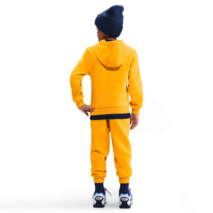 NIKE JR HAALAND CLUB FLEECE HOODY UNIVERSITY GOLD