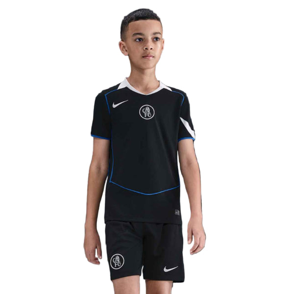 NIKE JR CHELSEA 25-26 THIRD JERSEY BLACK/FIELD SILVER