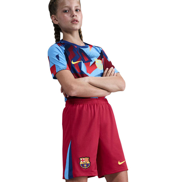 NIKE JR BARCELONA 25-26 FOURTH SHORT SALSA RED/GYM BLUE
