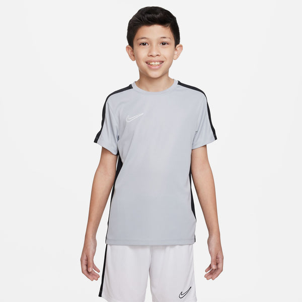 NIKE JR DRY-FIT ACADEMY23 SS TOP WOLF GREY/BLACK/WHITE