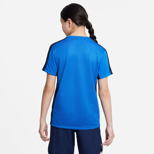 NIKE JR DRY-FIT ACADEMY23 SS TOP ROYAL/WHITE