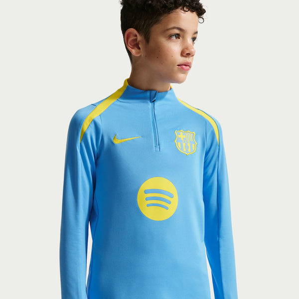 NIKE JR BARCELONA 25-26 STRIKE DRILL TOP UNI BLUE/OPTI YELLOW