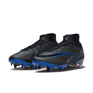 NIKE ZOOM MERCURIAL SUPERFLY ELITE 9 SG BLACK/CHROME/HYPER ROYAL