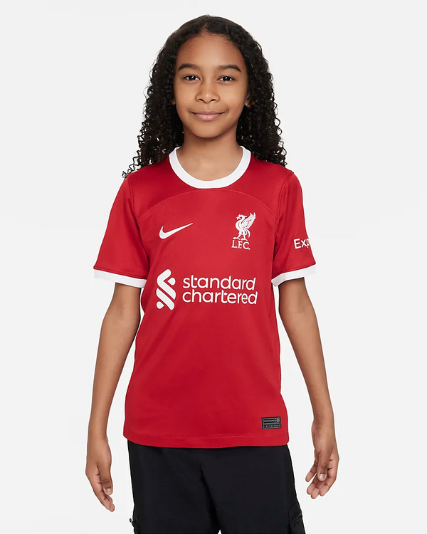 NIKE JR LIVERPOOL 23-24 HOME JERSEY GYM RED/WHITE