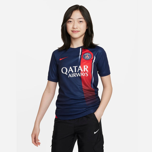 NIKE JR PSG 23-24 HOME JERSEY MIDNIGHT NAVY/RED