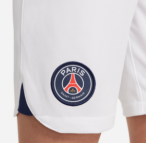 NIKE JR PSG 23-24 AWAY SHORT WHITE/MIDNIGHT NAVY