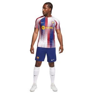 NIKE BARCELONA 23-24 PRE-MATCH SS TOP WHITE/RED