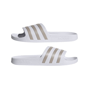 ADI ADILETTE AQUA WHITE/PLATIN METTALIC