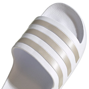 ADI ADILETTE AQUA WHITE/PLATIN METTALIC