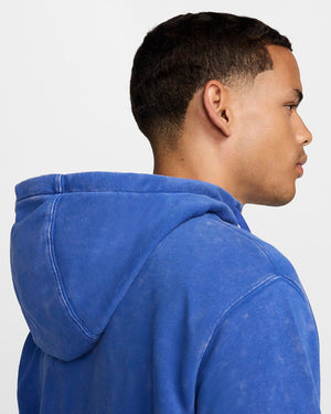 NIKE BARCELONA 24-25 CLUB FLEECE FULL-ZIP HOODY HYPER ROYAL/LIME BLAST