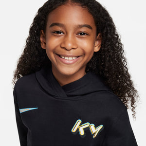 NIKE JR KYLIAN MBAPPE FLEECE HOODIE BLACK