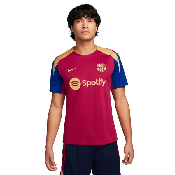 NIKE BARCELONA 23-24 STRIKE SS TOP NOBLE RED/DEEP ROYAL BLUE