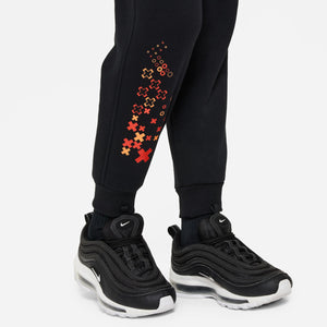 NIKE JR CR7 CLUB FLEECE PANT BLACK/LT CRIMSON