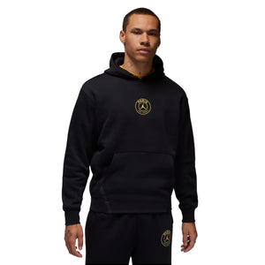 NIKE PSG 23-24 FLEECE HOODIE BLACK/CARGO KHAKI