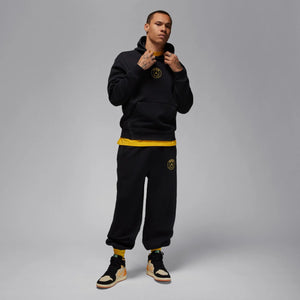 NIKE PSG 23-24 FLEECE HOODIE BLACK/CARGO KHAKI