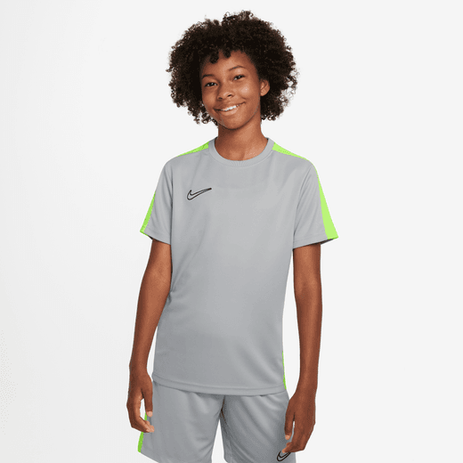 NIKE JR DRY-FIT ACADEMY23 SS TOP SILVER/BLACK