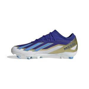 ADI X CRAZYFAST LEAGUE MESSI FG SILVER LUCID BLUE/GOLD/WHITE