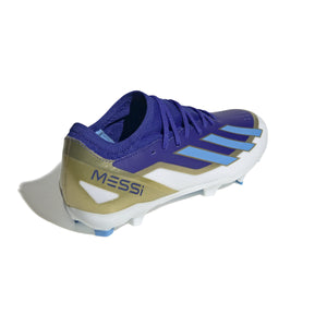 ADI X CRAZYFAST LEAGUE MESSI FG SILVER LUCID BLUE/GOLD/WHITE