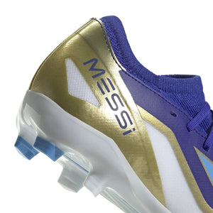 ADI X CRAZYFAST LEAGUE MESSI FG SILVER LUCID BLUE/GOLD/WHITE