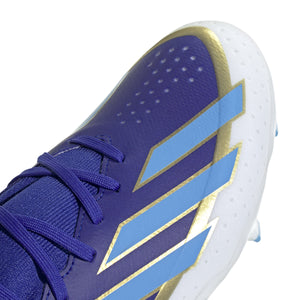 ADI X CRAZYFAST LEAGUE MESSI FG SILVER LUCID BLUE/GOLD/WHITE