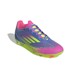 ADI F50 LEAGUE FG BLUE FUSION/LUCID LEMON/LUCID PINK