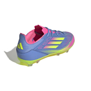 ADI JR F50 ELITE FG BLUE FUSION/LUCID LEMON/LUCID PINK
