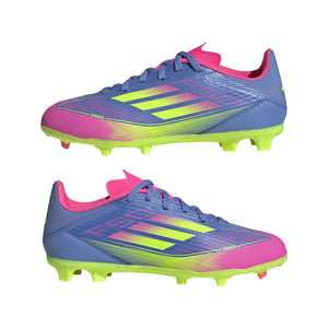 ADI JR F50 LEAGUE FG BLUE FUSION/LUCID LEMON/LUCID PINK