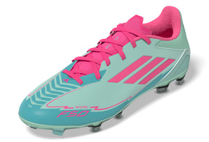 ADI F50 LEAGUE MESSI FG FLASH AQUA/LUCID PINK