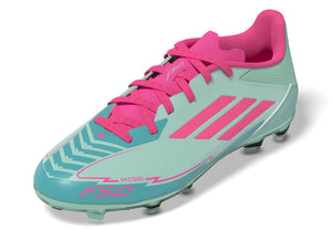 ADI JR F50 LEAGUE MESSI FG FLASH AQUA/LUCID PINK