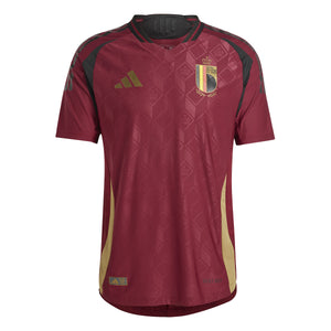 ADI BELGIË EURO24 AUTHENTIC HOME JERSEY BURGUNDY/GOLD