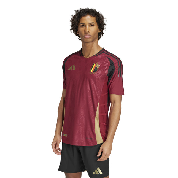 ADI BELGIË EURO24 AUTHENTIC HOME JERSEY BURGUNDY/GOLD