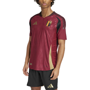 ADI BELGIË EURO24 AUTHENTIC HOME JERSEY BURGUNDY/GOLD