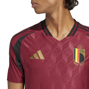 ADI BELGIË EURO24 AUTHENTIC HOME JERSEY BURGUNDY/GOLD