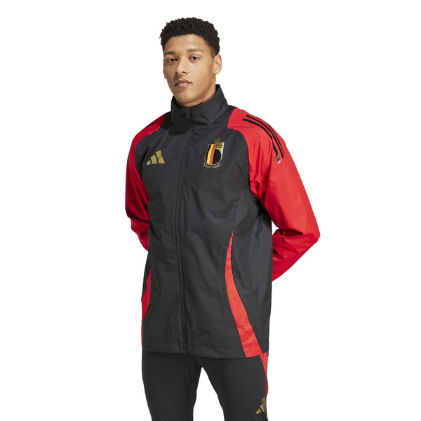 ADI BELGIË EURO24 ALL-WHEATER JACKET BLACK/RED