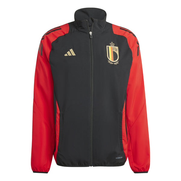 ADI BELGIË EURO24 PRESENTATION JACKET BLACK/SCARLET RED