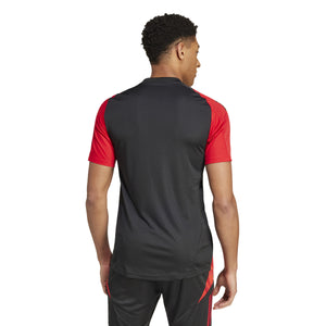 ADI BELGIË EURO24 TR JERSEY BLACK/SCARLET RED