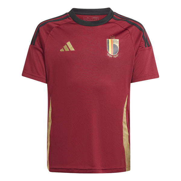 ADI JR BELGIE EURO24 FAN SHIRT BURGUNDY/GOLD