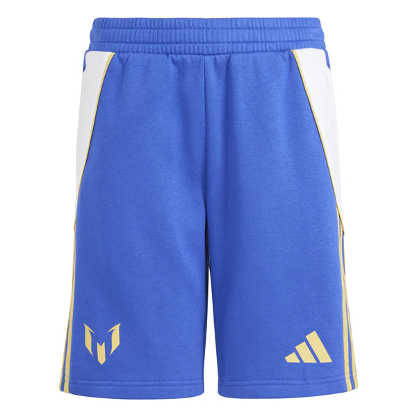 ADI JR MESSI FLEECE SHORT LUCID BLUE/GOLD