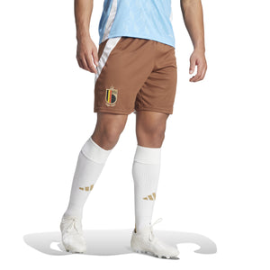 ADI BELGIË EURO24 AWAY SHORT BROWN/WHITE