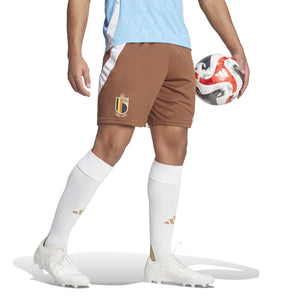 ADI BELGIË EURO24 AWAY SHORT BROWN/WHITE