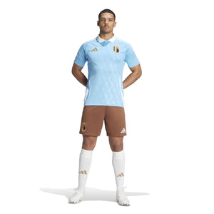 ADI BELGIË EURO24 AWAY SHORT BROWN/WHITE