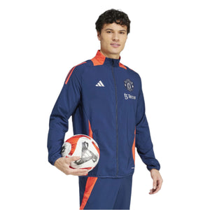 ADI MAN U 24-25 PRESENTATION JACKET NIGHT INDIGO/BRIGHT RED
