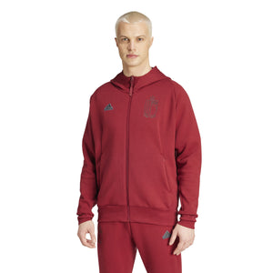 ADI BELGIË EURO24 TRAVEL HOODED FLEECE JACKET BURGUNDY