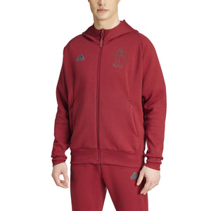 ADI BELGIË EURO24 TRAVEL HOODED FLEECE JACKET BURGUNDY