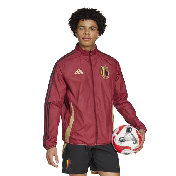 ADI BELGIË EURO24 ANTHEM JACKET BURGUNDY/SAND STRATA